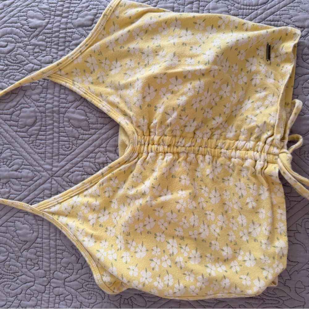 Hollister Light Yellow Halter Top